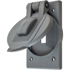 Hubbell Wiring Device-Kellems - Weatherproof Box Covers Cover Shape: Round Number of Holes in Outlet: 1 - USA Tool & Supply