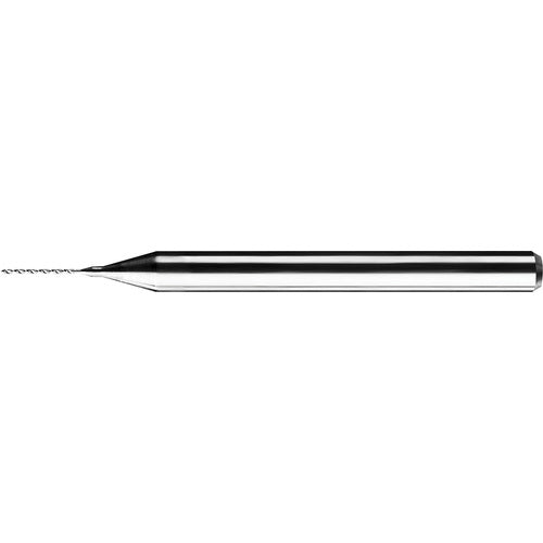 ‎0.0925″ Dia. × 1/8″ Shank × 0.4″ Flute Length × 1-1/2″ OAL, Standard, 130°, AlTiN, 2 Flute, Straight / Cylindrical Solid Carbide Drill - Exact Industrial Supply