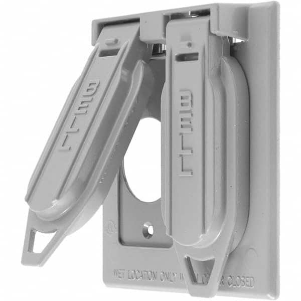 Hubbell Wiring Device-Kellems - Weatherproof Box Covers Cover Shape: Round Number of Holes in Outlet: 1 - USA Tool & Supply