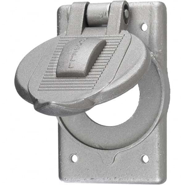 Hubbell Wiring Device-Kellems - Weatherproof Box Covers Cover Shape: Round Number of Holes in Outlet: 1 - USA Tool & Supply