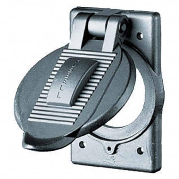 Hubbell Wiring Device-Kellems - Weatherproof Box Covers Cover Shape: Round Number of Holes in Outlet: 1 - USA Tool & Supply