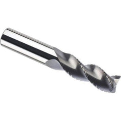 SGS - 25mm, 1.693" LOC, 0.984" Shank Diam, 4.252" OAL, 3 Flute, Solid Carbide Square End Mill - USA Tool & Supply