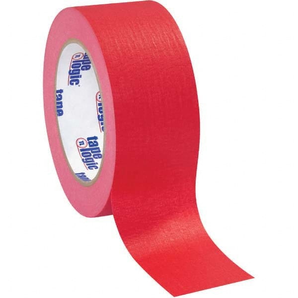 Tape Logic - Pack of (12), 60 Yd Rolls 2" Red Crepe Paper Masking Tape - USA Tool & Supply