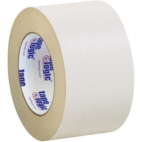 Tape Logic - Pack of (3), 36 Yd Rolls 3" Tan Crepe Paper Masking Tape - USA Tool & Supply