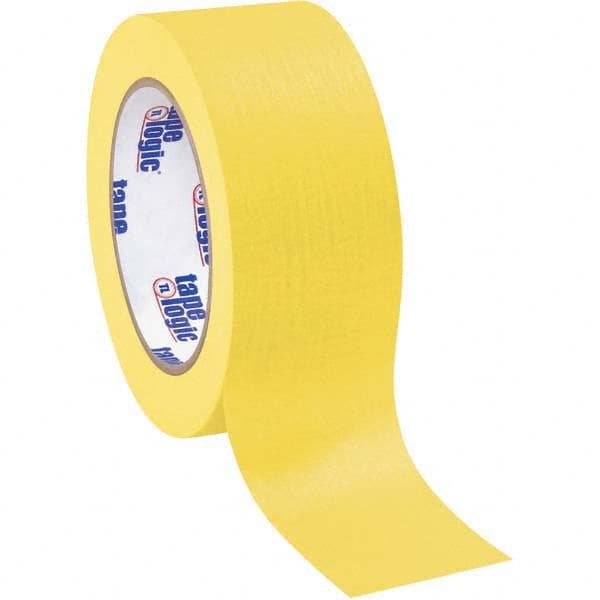 Tape Logic - Pack of (12), 60 Yd Rolls 2" Yellow Crepe Paper Masking Tape - USA Tool & Supply