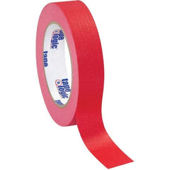 Tape Logic - Pack of (12), 1" x 60 Yd Rolls, Red Crepe Paper Masking Tape - USA Tool & Supply