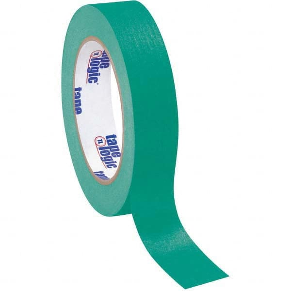 Tape Logic - Pack of (12), 60 Yd Rolls 1" Dark Green Crepe Paper Masking Tape - USA Tool & Supply
