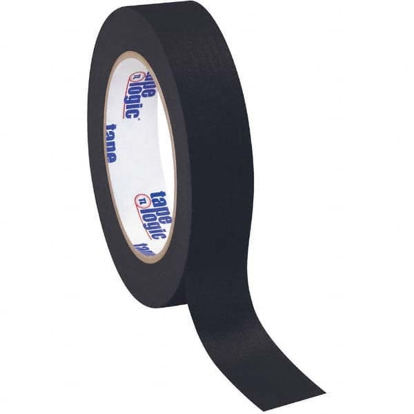 Tape Logic - Pack of (12), 60 Yd Rolls 1" Black Crepe Paper Masking Tape - USA Tool & Supply