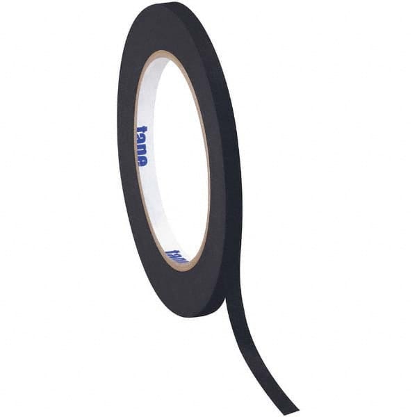 Tape Logic - Pack of (12), 60 Yd Rolls 1/2" Black Crepe Paper Masking Tape - USA Tool & Supply