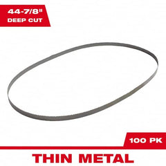 Milwaukee Tool - 44-7/8" x 1/2" x 0.02" 14 TPI Bi-Metal Portable Band Saw Blade - USA Tool & Supply