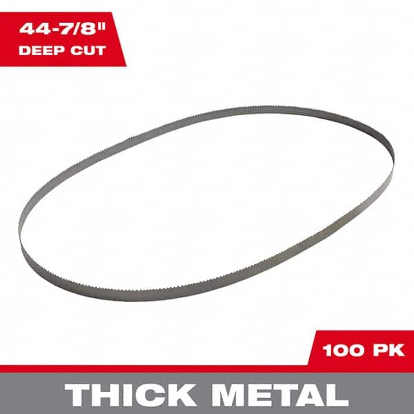 Milwaukee Tool - 44-7/8" x 1/2" x 0.02" 10-14 TPI Bi-Metal Portable Band Saw Blade - USA Tool & Supply