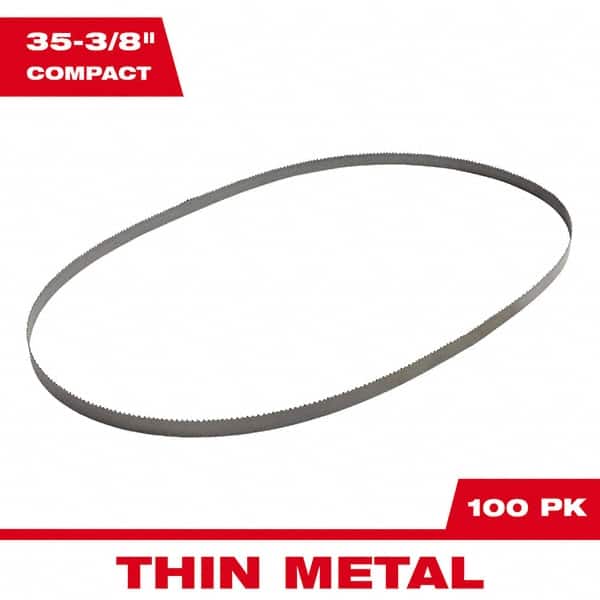 Milwaukee Tool - 35-3/8" x 1/2" x 0.02" 24 TPI Bi-Metal Portable Band Saw Blade - USA Tool & Supply