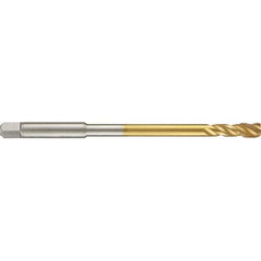 Guhring - 1/2-13 UNC 3 Flute 2B Modified Bottoming Spiral Flute Tap - High Speed Steel, TiN Finish, 6" OAL, Right Hand Flute, Right Hand Thread, H5/H6, Series 4287 - USA Tool & Supply