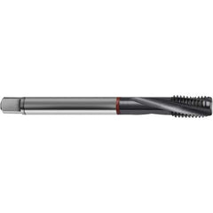 Guhring - 4-48 UNF 3 Flute 2BX Bottoming Spiral Flute Tap - High Speed Steel, TiCN Finish, 2.2047" OAL, Right Hand Flute, Right Hand Thread, H3/H4, Series 4374 - Exact Industrial Supply