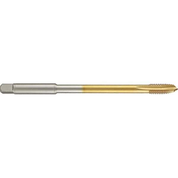 Guhring - 3/4-16 UNF 4 Flute 2B Plug Spiral Point Tap - High Speed Steel, TiN Finish, 6" OAL, Right Hand Thread, H5/H6, Series 4286 - Exact Industrial Supply