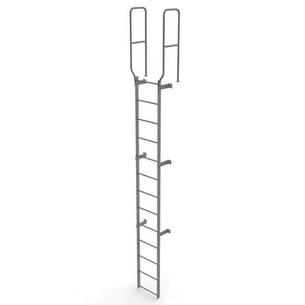 TRI-ARC - Rolling & Wall Mounted Ladders & Platforms Type: Fixed Ladder Style: Safety Cage - USA Tool & Supply