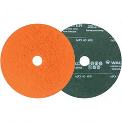 WALTER Surface Technologies - 6" Diam 7/8" Hole 60 Grit Fiber Disc - Ceramic - USA Tool & Supply