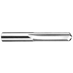 ‎#5 Dia. × 0.2055″ Shank × 1-1/4″ Flute Length × 2-3/8″ OAL, 3xD, 140°, TA, 2 Flute, External, Round Solid Carbide Drill - Exact Industrial Supply