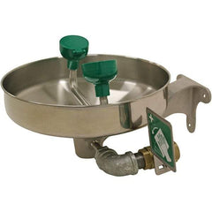 Haws - 15" Wide, Wall Mount, Stainless Steel Bowl, Eyewash Station - 5 GPM Flow Rate - USA Tool & Supply