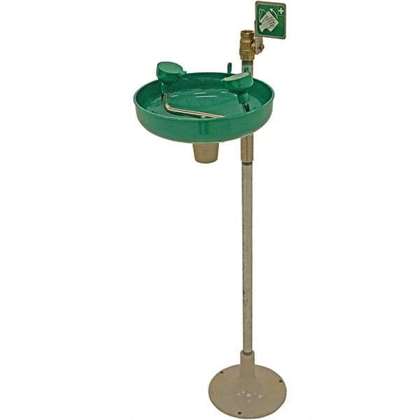 Haws - 11" Wide x 40" High, Pedestal Mount, Plastic Bowl, Eyewash Station - 5 GPM Flow Rate - USA Tool & Supply