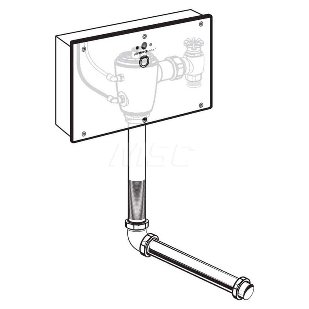 Automatic Flush Valves; Type: Concealed Toilet Flush Valve with Wall Box; Style: Single Flush; For Use With: Toilets; Gallons Per Flush: 1.28; Pipe Size: 1; Spud Coupling Size: 1-1/2; Cover Material: Metal; Inlet Size: 1; Litres Per Flush: 4.8