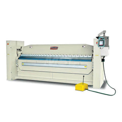 Press Brakes; Bending Length (Inch): 120; Machine Type: Bender; Press Brake Style: Box & Pan; Maximum Mild Steel Capacity (Gauge): 10; Maximum Stainless Steel Capacity (Gauge): 12; Number of Fingers: 26; Finger Width (Inch): 3; 4; 5; 6; Maximum Depth of B