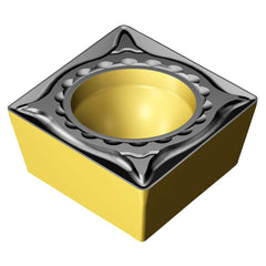Turning Insert:  CPMT 09 T3 04-PM 4415, TiCN, Al2O3 & TiN Finish,  Neutral,  0.0156″ Corner Radius,  N/A Series  CPMT-PM