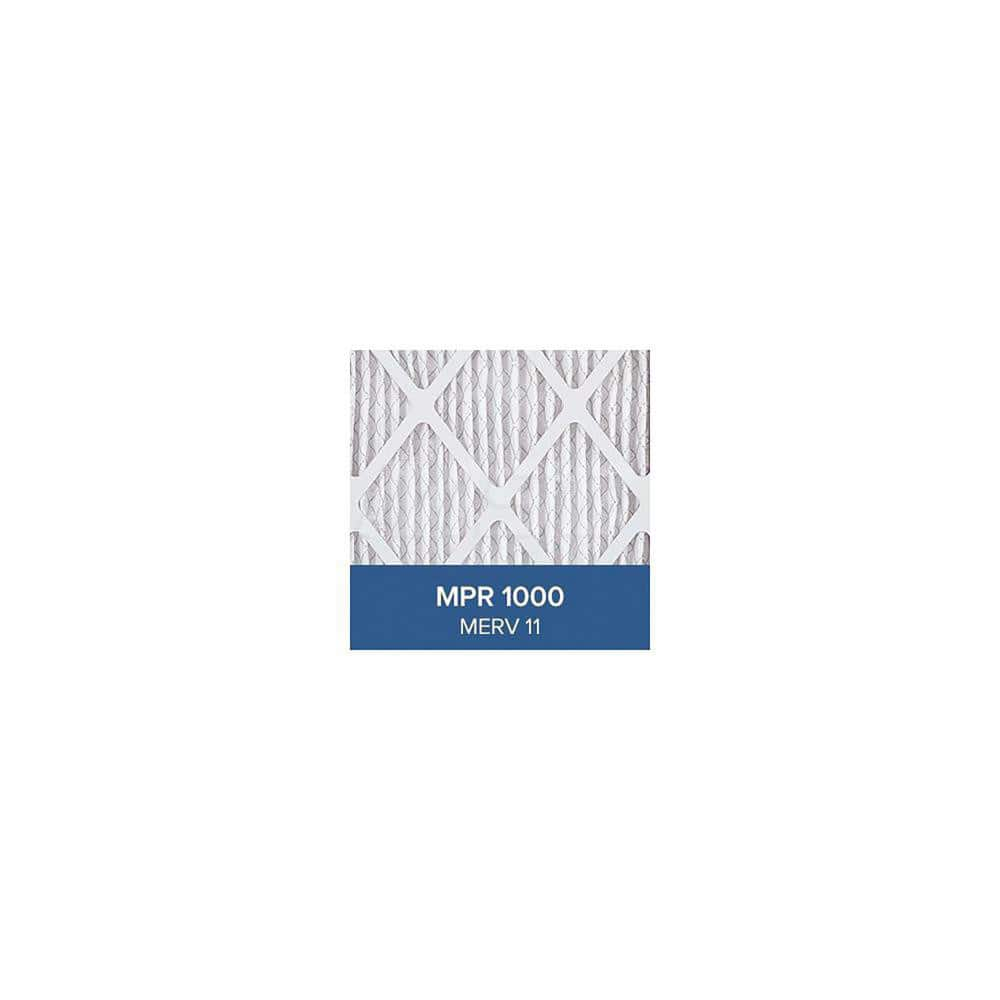 Pleated Air Filter: 20 x 30 x 1″, MERV 11, 88% Efficiency Polypropylene