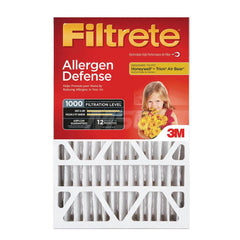 Pleated Air Filter: 20 x 25 x 4″, MERV 11, 50 to 60% Efficiency Polypropylene