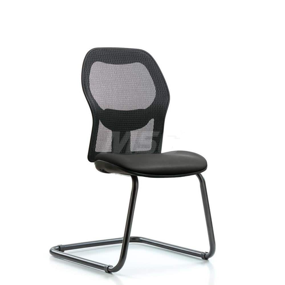 Guest & Lobby Chairs & Sofas; Type: Guest; Base Type: Sled Base; Width (Inch): 24-1/2; Depth (Inch): 19; Seat Material: Vinyl; Frame Color: Black; Color: Carbon; Overall Height (Inch): 39-1/2