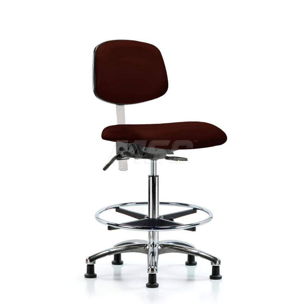 Task Chair: Vinyl, Burgundy