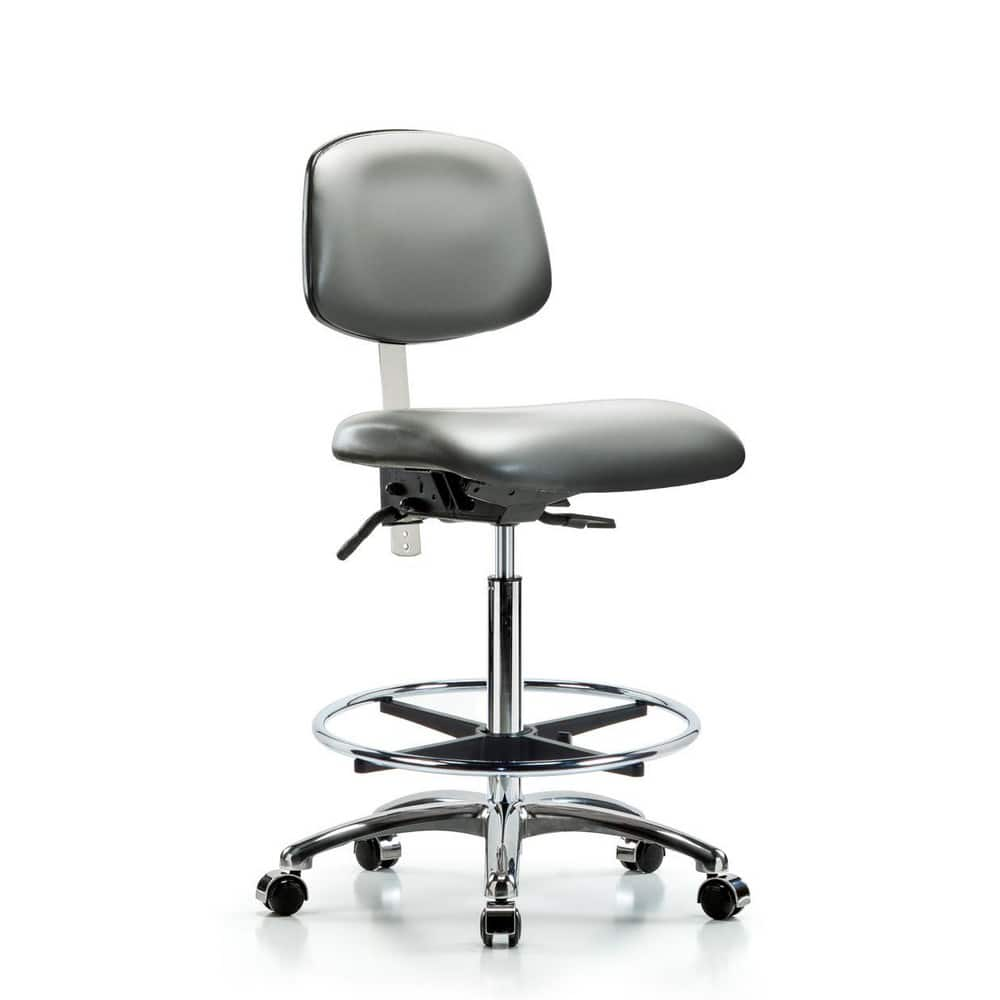 Task Chair: Vinyl, Sterling