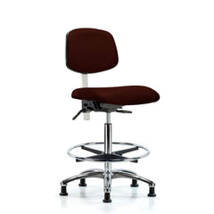 Task Chair: Vinyl, Burgundy