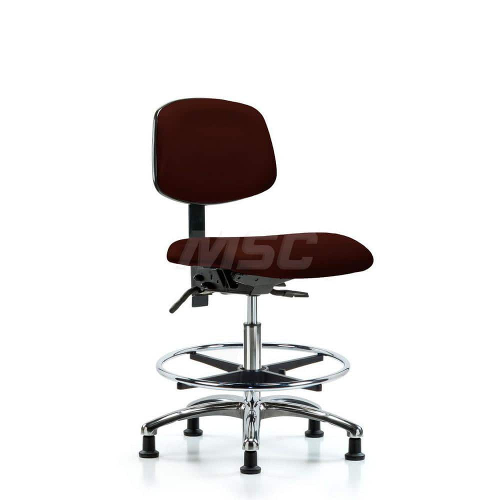 Task Chair: Vinyl, Burgundy