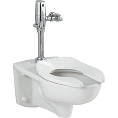 Toilets; Type: Toilet with Selectronic Exposed Battery Flush Valve; Bowl Shape: Elongated; Mounting Style: Wall; Gallons Per Flush: 1.28; Overall Height: 31-1/2; Overall Width: 14; Overall Depth: 26; Rim Height: 15; Trapway Size: 2-1/8; Rough In Size: 12.