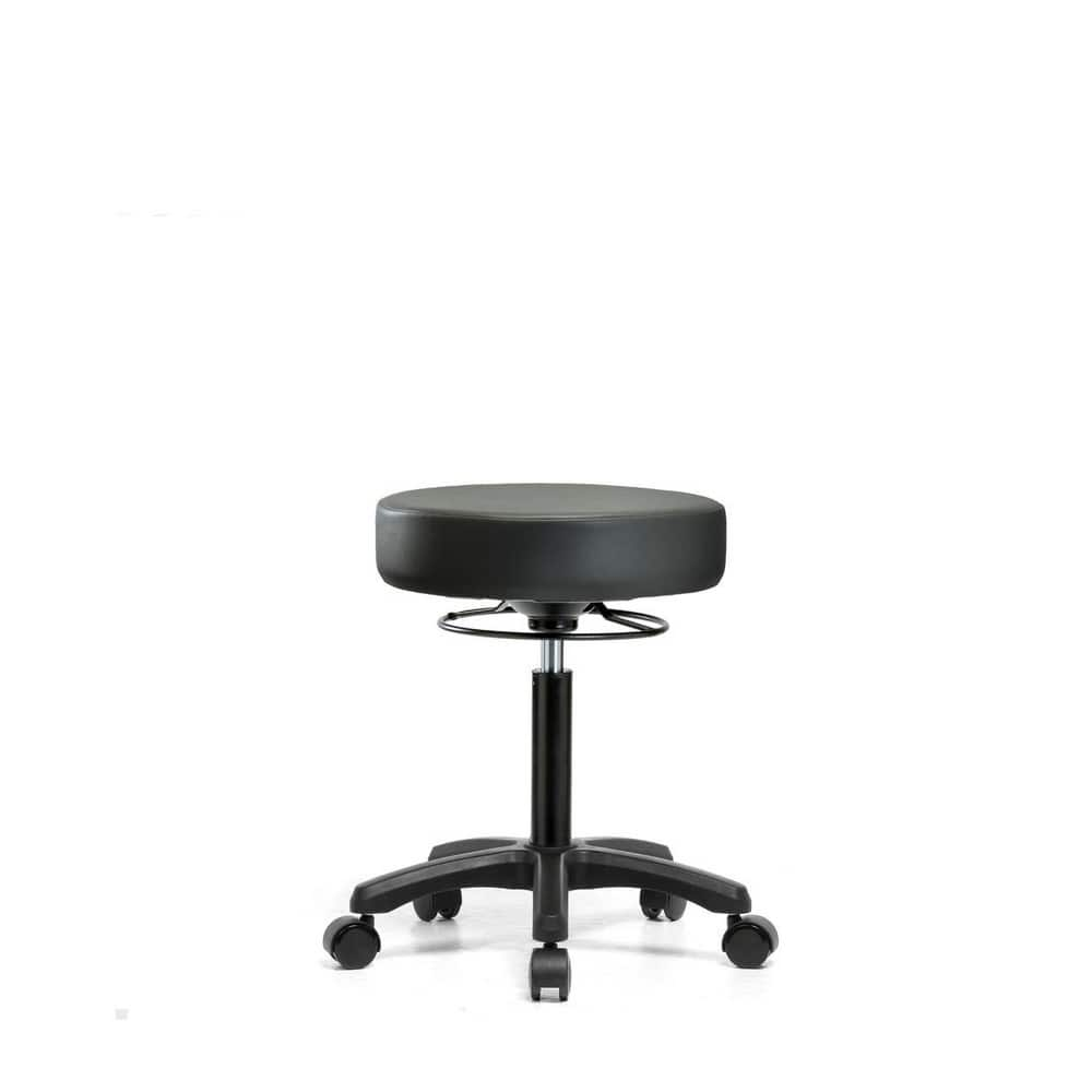 Lab Stool: Vinyl, 25″ Seat Width, 25″ Seat Depth Round Height