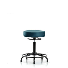 Lab Stool: Vinyl, 25″ Seat Width, 25″ Seat Depth Round Height