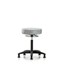 Lab Stool: Vinyl, 25″ Seat Width, 25″ Seat Depth Round Height