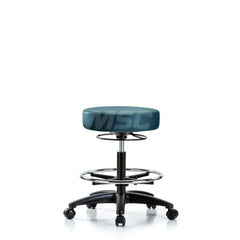 Lab Stool: Vinyl, 25″ Seat Width, 25″ Seat Depth Round Height