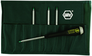 8 Piece - T6; T7; T8; T9; T10; T15; T20; T25 - ESD Safe Interchangeable Torx Blade Set in Canvas Pouch - USA Tool & Supply