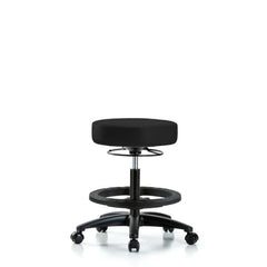 Lab Stool: Vinyl, 25″ Seat Width, 25″ Seat Depth Round Height