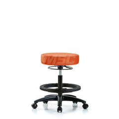 Lab Stool: Vinyl, 25″ Seat Width, 25″ Seat Depth Round Height