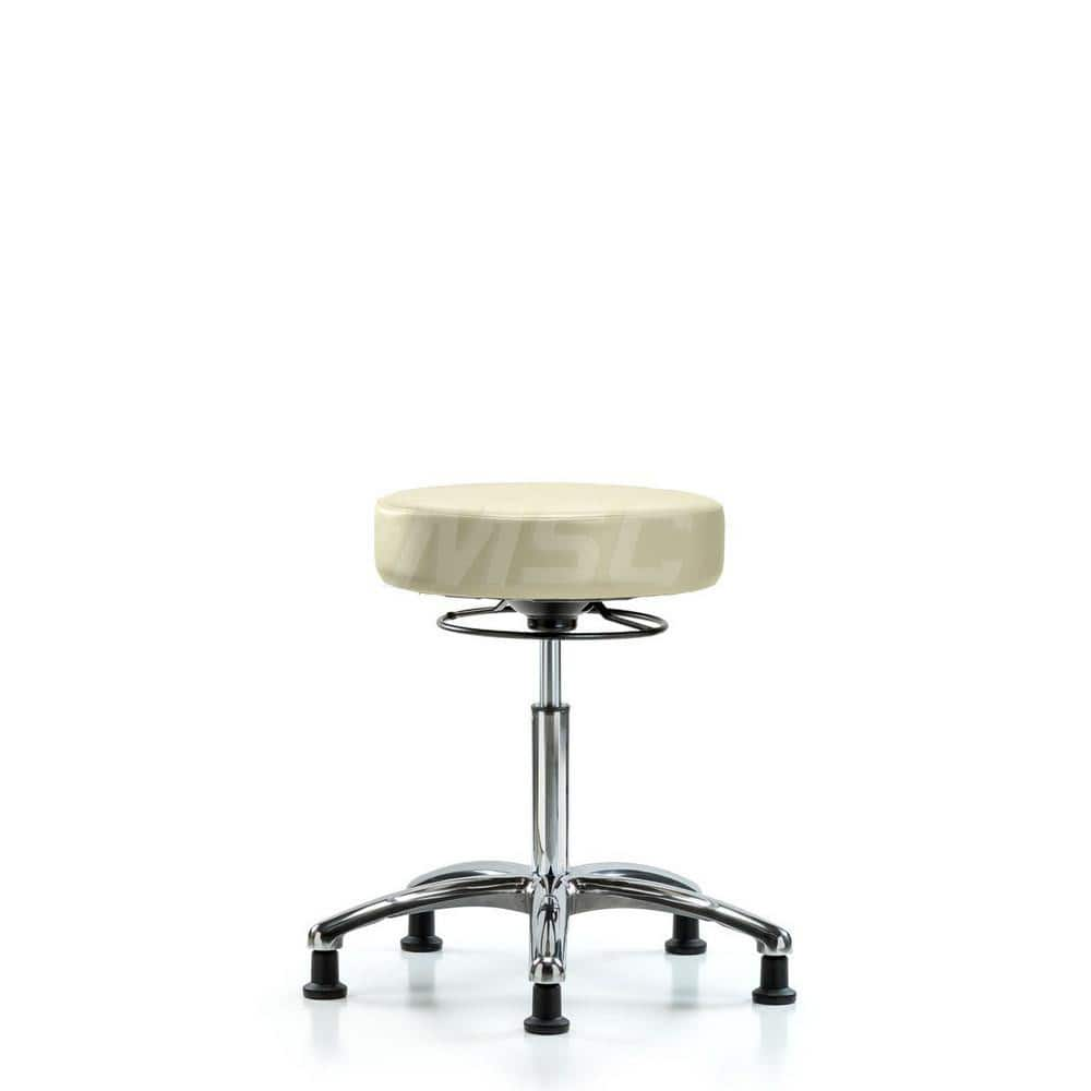 Lab Stool: Vinyl, 25″ Seat Width, 25″ Seat Depth Round Height