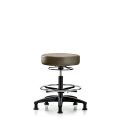 Lab Stool: Vinyl, 25″ Seat Width, 25″ Seat Depth Round Height