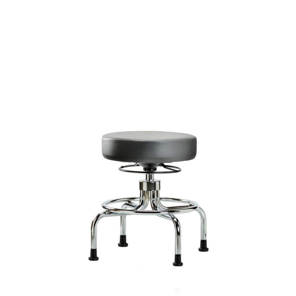 Lab Stool: Vinyl, 25″ Seat Width, 25″ Seat Depth Round Height