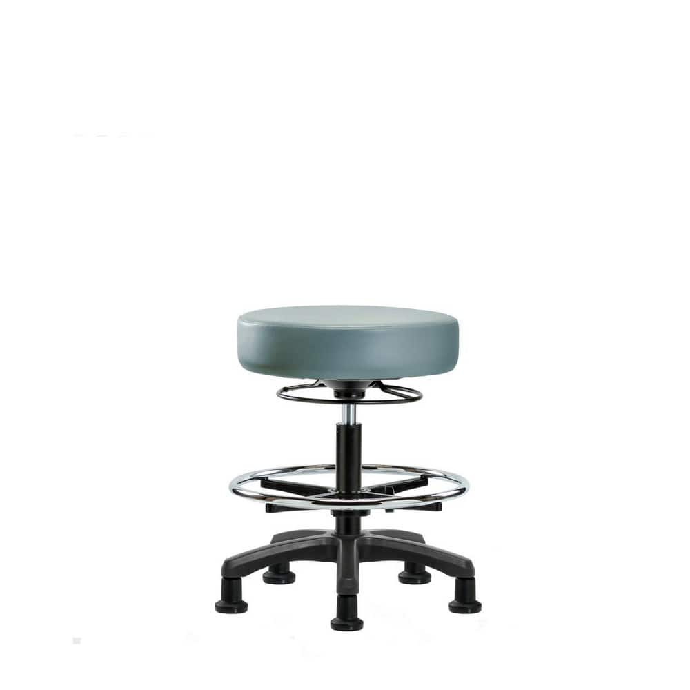 Lab Stool: Vinyl, 25″ Seat Width, 25″ Seat Depth Round Height