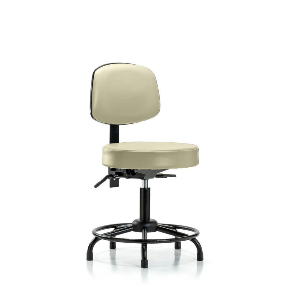 Lab Stool: Vinyl, 24″ Seat Width, 24″ Seat Depth Round Height