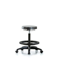 Lab Stool: Polyurethane, 24″ Seat Width, 24″ Seat Depth Round Height