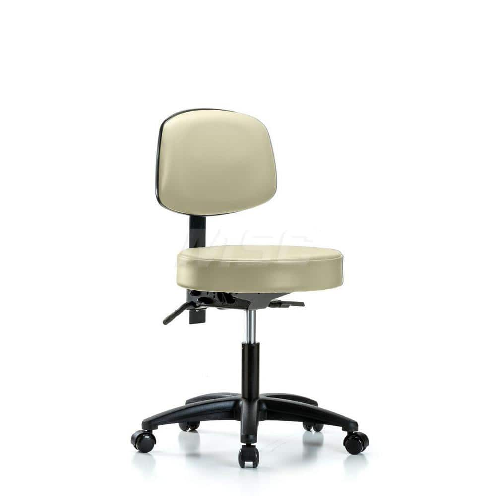 Lab Stool: Vinyl, 24″ Seat Width, 24″ Seat Depth Round Height