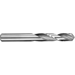 4.7 mm Dia. × 4.7 mm Shank × 24 mm Flute Length × 58 mm OAL, 3xD, 145°, Uncoated, 2 Flute, External, Round Solid Carbide Drill - Exact Industrial Supply